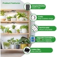 thumbnail image 4 of Grow Lights for Indoor Plants LEDs Full Spectrum LED Plant Grow Light V/A Under Cabinet Grow Lamp with Auto Timer Hrs Lighting Mode Brightness Levels Tri Head, 4 of 7