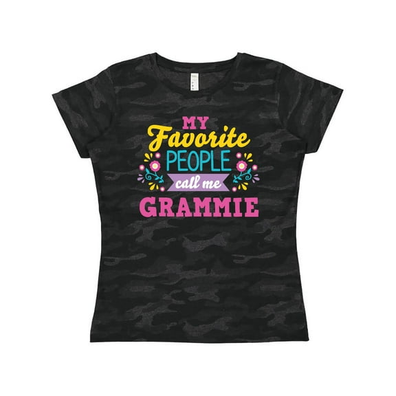 Inktastic My Favorite People Call Me Grammie with Flowers Women's T-Shirt