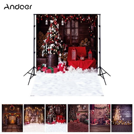 Polyester Model - Andoer 1.5*2 meters / 5*7 feet Christmas Holiday Theme Background Photo Studio Props Foldable Polyester Fibre Photography Backdrop for Newborn Portrait Christams Party Photography 6 Models for Option