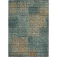 thumbnail image 5 of 5' X 8' Teal Blue Brown And Taupe Abstract Washable Indoor Outdoor Area Rug, 5 of 5