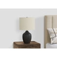 thumbnail image 4 of Lighting - 22"h Table Lamp - Black Ceramic - Ivory Shade - Transitional Style, 4 of 8