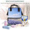 thumbnail image 5 of Pofeuu Lavender Fields Under Blue Sky Print Diaper Bag Backpack, Multifunction Travel Pack Maternity Baby Changing Bags, Large Capacity, Waterproof, 5 of 6