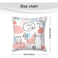 thumbnail image 5 of Cute Sweet Rainbow White Cats Paw Raining Blue Cat Pillow Covers Pillowcases Home Decor Bed Couch Sofa Office Living Room Cushion for Cat Lovers Gifts 20x20Inch, 5 of 5