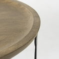 thumbnail image 6 of Aisley 19.3L x 19.3W x 19H Brown Wood W/ Black Metal Nesting Side Tables, 6 of 7