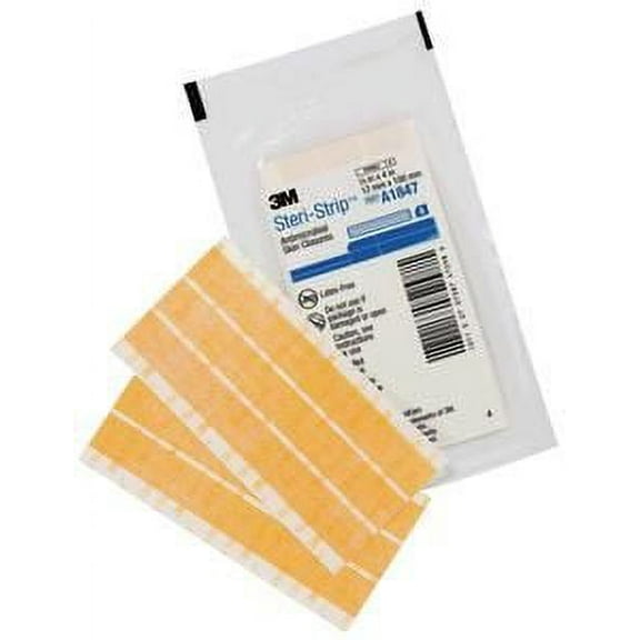 Skin Closure Strip Steri-Strip Antimicrobial Nonwoven Material Reinforced Strip Tan 4'' x 1/2'', Box of 50