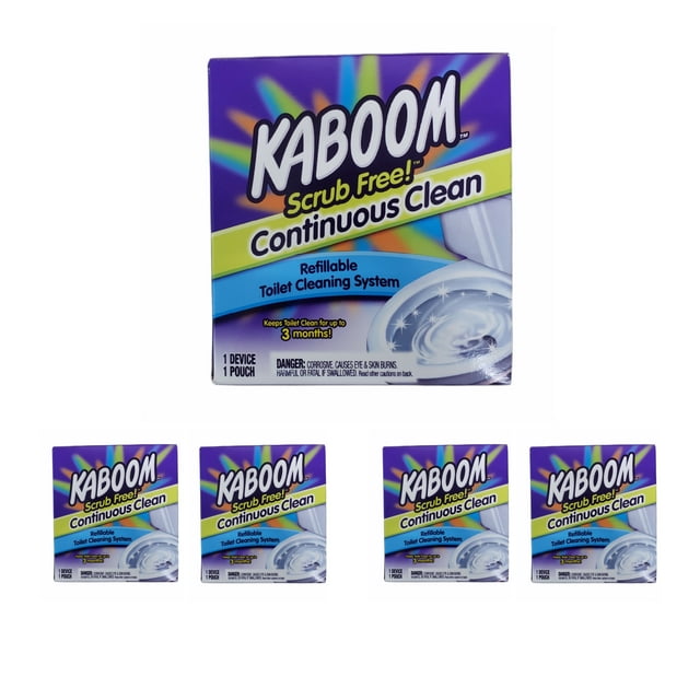Kaboom Scrub Free! Continuous Clean Toilet Cleaning 5 Count System