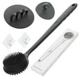 thumbnail image 5 of Abaima 3-Pack Silicone Back Scrubber Set with 14" Long Handle, Body and Face Brushes + 2 Hooks - Deep Exfoliating and Lathering Massage Combo for Women Men Home and Travel, 5 of 8