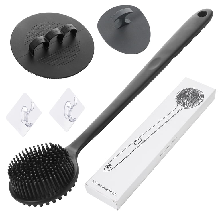 Abaima 3-Pack Silicone Back Scrubber Set, 14" Handle photo 5
