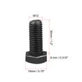thumbnail image 2 of M12x30mm Hex Bolts Left Hand Grade 12.9 Carbon Steel Black 2 Pack, 2 of 3