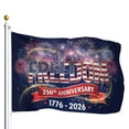 thumbnail image 4 of 250Th Anniversary American Flag Decorative Banner - Single-Sided Flag, Freedom 1776-2026 Patriotic Flag, Indoor/Outdoor Display For S/Teens, Wall Decoration, M1Pc(Note The, 4 of 7