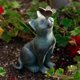 thumbnail image 4 of Estatua de jardín de curiosidades de gato y mariposa, resina felina, árboles duraderos, flores, vallas, decoración de pasarelas, 4 of 5