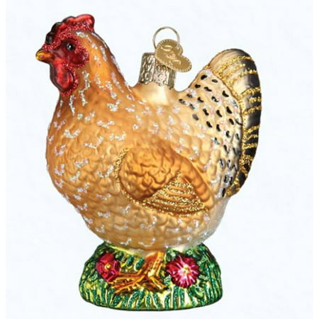 Old World Christmas Spring Chicken Bird Glass Tree Ornament 16115 FREE BOX