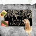 thumbnail image 5 of Black Holly Mistletoe Merry Christmas Doormat, Xmas Winter Home Decor Low-Profile Switch Rug Door Mat Floor Mat for Indoor Outdoor 17x29 Inch, 5 of 6