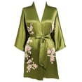 thumbnail image 3 of BABEYOND Kimono Robe Cover up Short Satin Floral Silky Kimono Blouse Loose Bachelorette Party Robe, 3 of 5