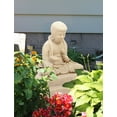 thumbnail image 3 of EMSCO Group Meditating Buddha Statue - Natural Sandstone Finish, 24” Lightweight Resin, 3 of 7