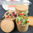 thumbnail image 5 of [25 Sets - 8 oz] Kraft Paper Food Soup Containers with Vented Lids, Microwavable Disposable Food Soup Bowls, Ice Cream Cups, Great for Restaurants - Extra 30 Hand Made Self-adhesive Labels, 5 of 7