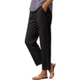 thumbnail image 2 of Endives Womens Ice Silk Pant Summer Lightweight Long Pants Stretch Breathable Loose Elastic Waist Fitness For Middle And Elderly XL-6XL Black, 2 of 7