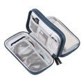 thumbnail image 4 of Organizador de dispositivos de doble capa jixopn, bolsa de almacenamiento suave para cables y cargadores, ideal para viajes (azul), 4 of 8
