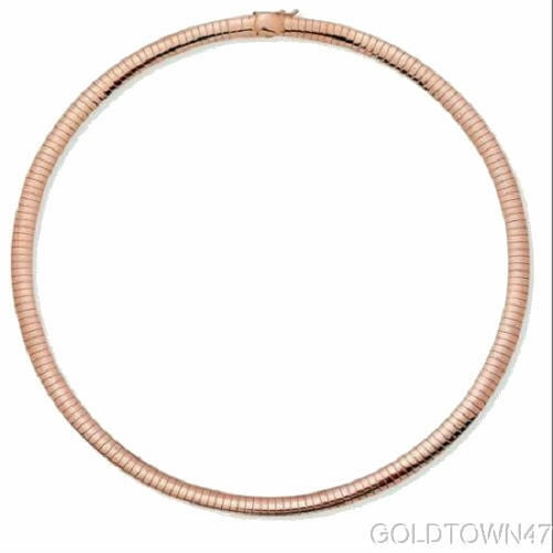 14kt Rose gold Omega necklace with Box 