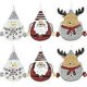 thumbnail image 4 of Christmas pendants Christmas decoration Metal Christmas tree pendants 6 pieces Santa Claus, snowman and moose designs Christmas pendants Christmas tre, 4 of 5