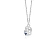 thumbnail image 2 of ANGARA Natural Classic Sapphire and Diamond Necklace in 14K White Gold for Women (Size-4mm) | September Birthstone, Birthday, Anniversary, Jewelry Gift for Women | Natural Blue Sapphire Necklace, 2 of 8