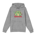 thumbnail image 5 of Gremlins Red Circle Logo Adult Heather Gray Long Sleeve Hoodie-XS, 5 of 7