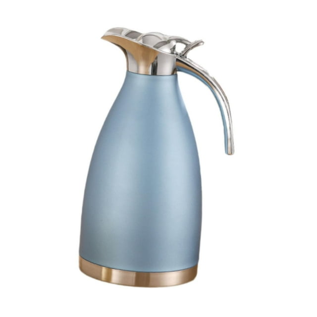 jifeng Carafe à Café Thermique en Acier Inoxydable 2.0L pour Voyage, Camping Robuste Bleu
