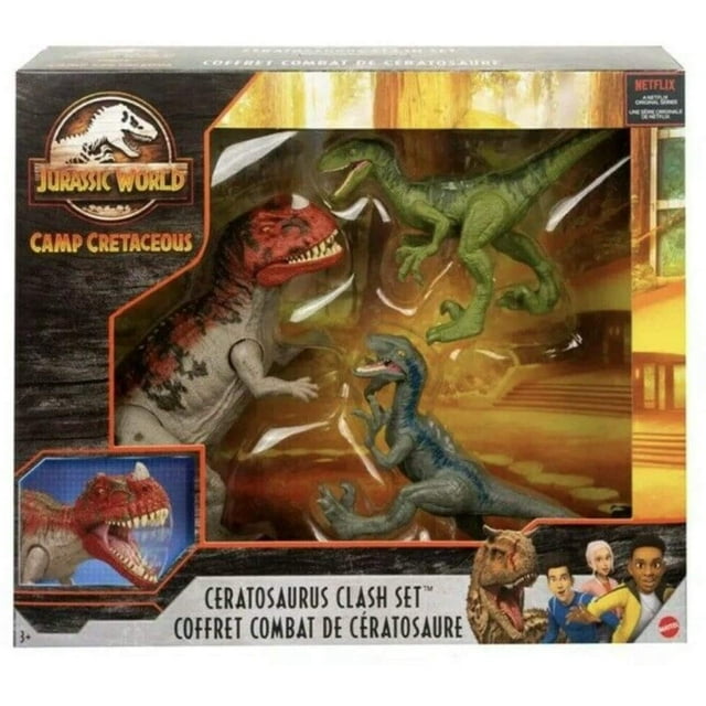 Set Toy Jurassic World Camp Cretaceous Ceratosaurus Clash