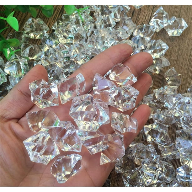 PlayWorld Clear Acrylic Ice Rock Table And Wedding Decoration (3 LB Bag