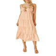 thumbnail image 1 of Solid Spaghetti Strap Midi Cami Dress for Women - Perfect for Parties and Beach, 1 of 9