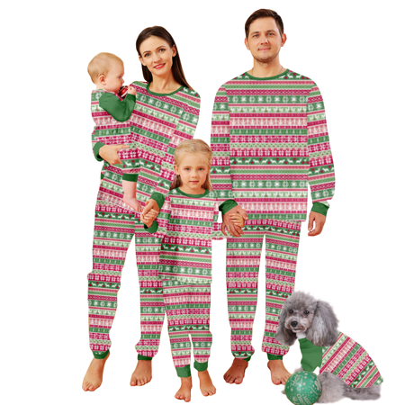 

Christmas Pajamas For Family Elk Christmas Tree Knitted Pattern Christmas Costumes For Christmas Party