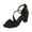 Black, variant on Women High Heels Fashion Solid Color Pointed Toe Strap Heel Party Dress Dress Shoes Evening Gala Prom Formal Footwear ,Us Size:7.5