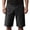 Black, variant on Men's Vintage Corduroy Shorts Elastic Waist Drawstring Cargo Short Multi-Pocket Lightweight Summer Casual Beach Shorts Black L