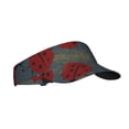 thumbnail image 2 of Daiia Ladybug Pattern Sport Sun Visor Hats Visor Cap Adjustable Empty Top Baseball Cap Cotton Ball Caps for Women and Men, 2 of 8