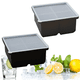 thumbnail image 1 of Máquina de hielo en cubitos de hielo cuadrada de 2 piezas con tapa, 4 rejillas, negro + gris, con tapa MFZFUKR CPB-US-CJZ79-7, 1 of 5