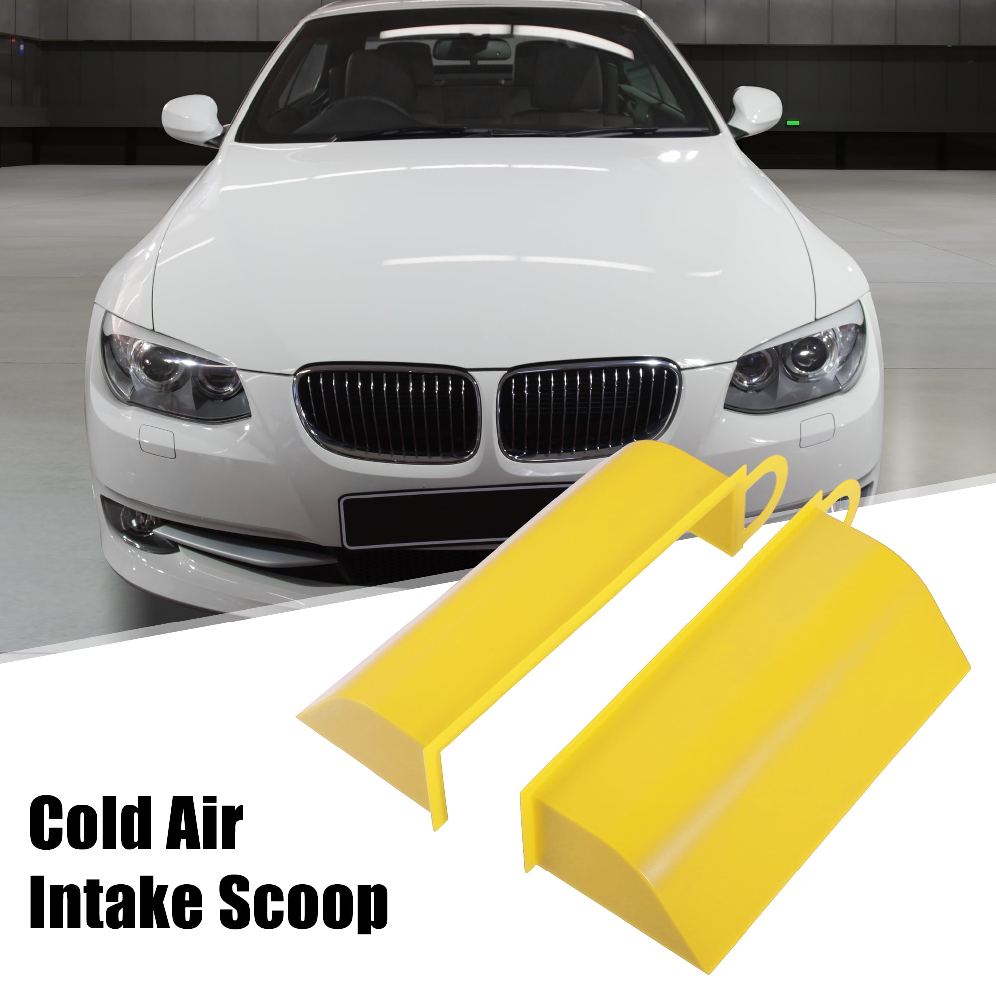 Unique Bargains 2pcs Hood Dynamic Cold Air Tuning Intake System Scoop for BMW E90/91/92/93 316d 318d 320d Yellow