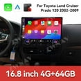 thumbnail image 3 of ZWNAV 16.8 Inch for Toyota Land Cruiser/Prado LC120 2002-2009 Screen Car Radio Player Android Host IPS Touch Screen Car GPS Navigation Multimedia Player, 3 of 13