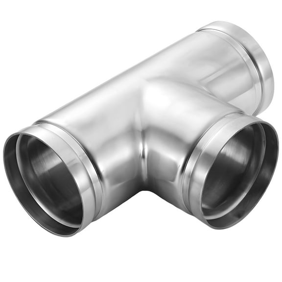 4 Inch Y Duct Splitter, Stainless Steel 3-way Duct Connector, Ventilation Pipe Fitting with Grooved Connection for HVAC, Dryer Vent, Exhaust Fan (DN100, φ108/102)