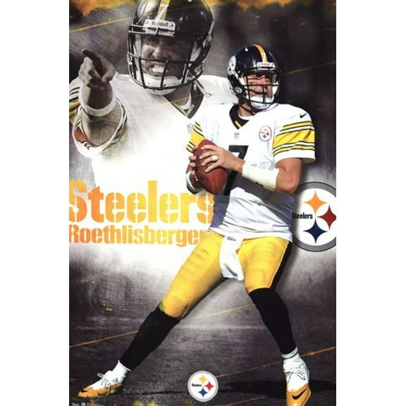 Steelers - B Roethlisberger 12 Poster Print (24 x 36)