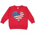 thumbnail image 2 of Inktastic American Flag Heart USA Patriotic Toddler Sweatshirt, 2 of 4