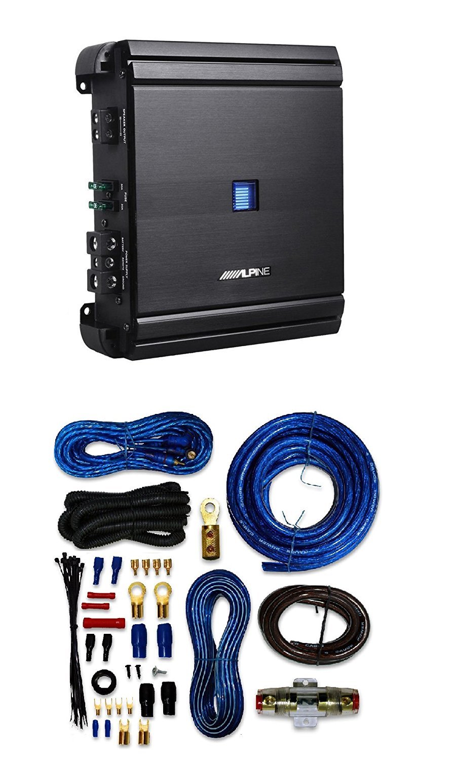 Alpine MRV-M500 Mono V-Power Digital Amplifier With 4 Gauge AMP Kit - image 1 of 5