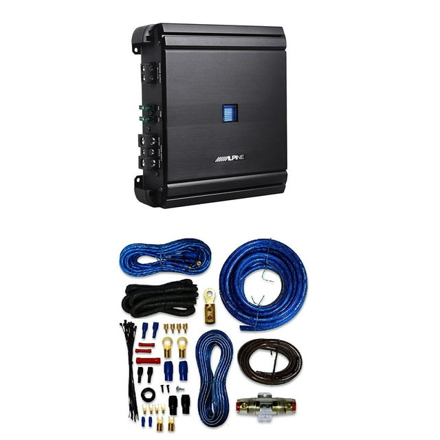 Alpine MRV-M500 Mono V-Power Digital Amplifier With 4 Gauge AMP Kit