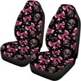 thumbnail image 4 of Uourmeti Skulls Car Seat Covers 3 PCS, Car Seat Covers Full Set Polyester Auto Decor Dustproof for Cars Most Sedans SUV, 4 of 8
