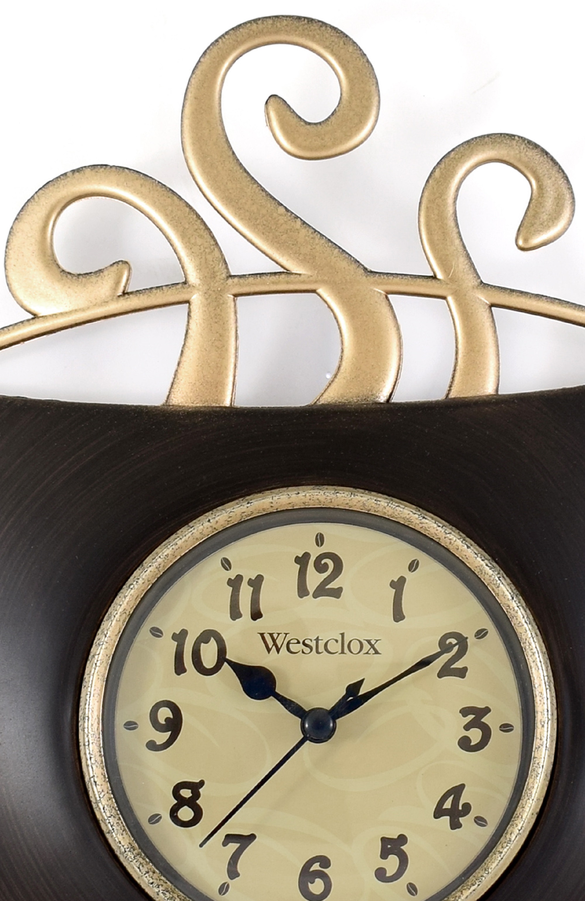 Westclox 12.5" Quartz Coffee Cup Shape Indoor Wall Clock, Easy To Read