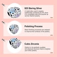 thumbnail image 2 of 925 Sterling Silver Charm for Bracelets Pansy Flower Heart Miss You Bead Charms Women Bracelet Charm, 2 of 7