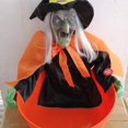 thumbnail image 3 of Cuenco para dulces de Halloween, bruja que hace sonido con ojos rojos brillantes, bandeja para servir comida de frutas sin batería Adepaton WLJ-1562, 3 of 4
