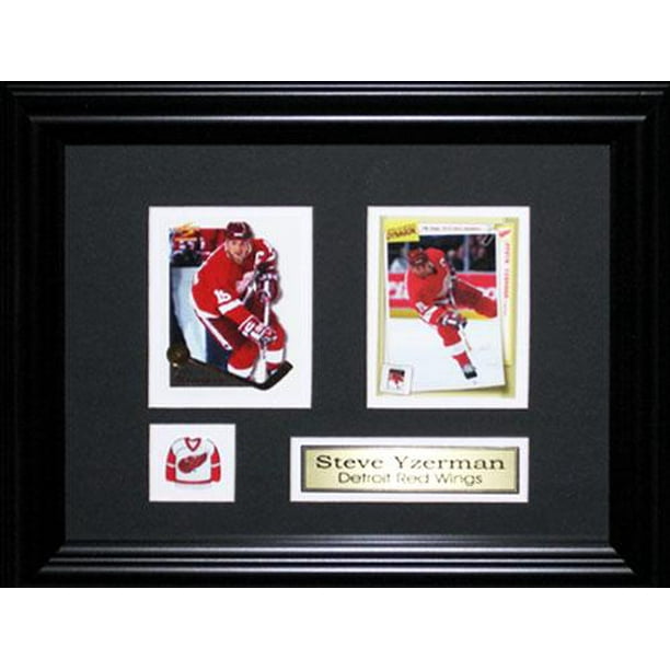 Steve Yzerman Detroit Red Wings 2 Card Hockey Memorabilia Collector Frame 