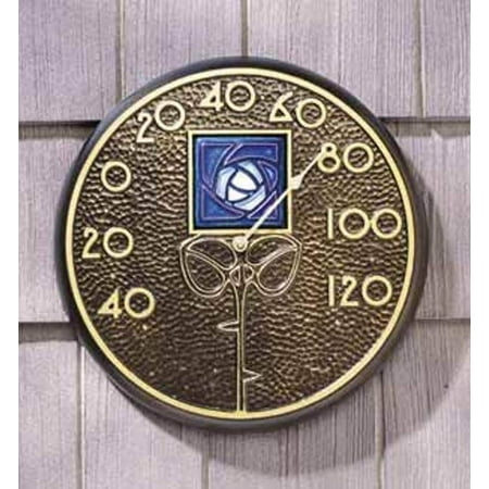Blue Dard Hunter Rose Thermometer in Bronze