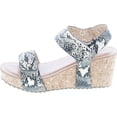thumbnail image 2 of Womens GISELLE-10 Stylish Comfortable Open Toe Low Wedge Adjustable Buckle Design, 2 of 7
