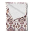 thumbnail image 2 of Oriental Soft Flannel Fleece Throw Blanket, Bohemian Themed Repetitive Damask of Nostalgic Floral and Leafy Ornaments Print, Cozy Plush for Indoor and Outdoor Use, 60" x 80", Multicolor, by Ambesonne, 2 of 5
